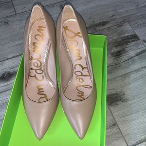 Sam Edelman Hazel beige leather pumps